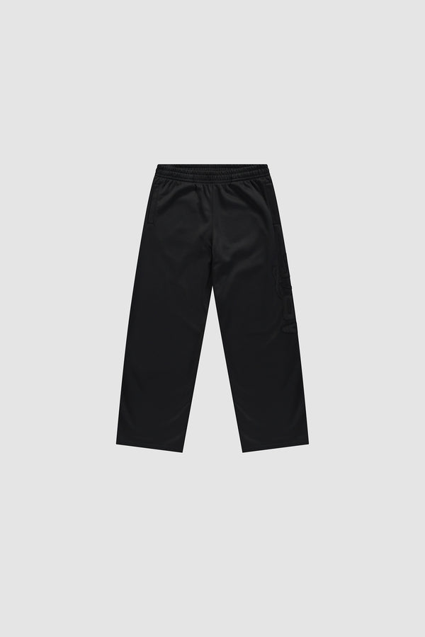 Polyform Nylon Track Pants in Black, Front view