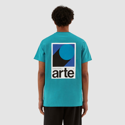 Taut Back B Print T-shirt - Lake Blue
