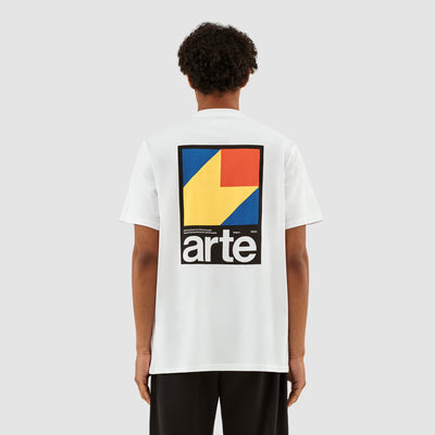 Taut Back Y Print T-shirt - White