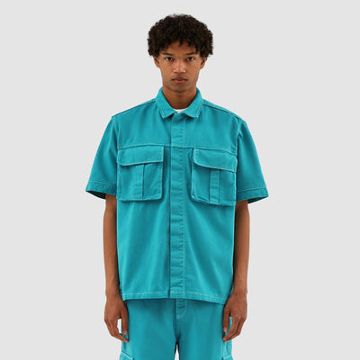 Chemise à poches Peter Detail - Lake Blue