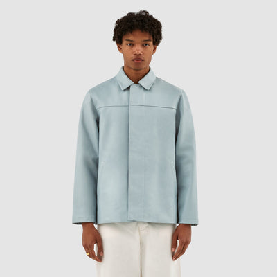 John Leather Jacket - Light Blue