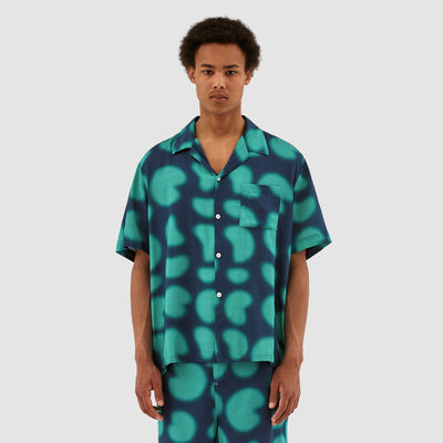 Scottie Print Shirt - Navy/Green