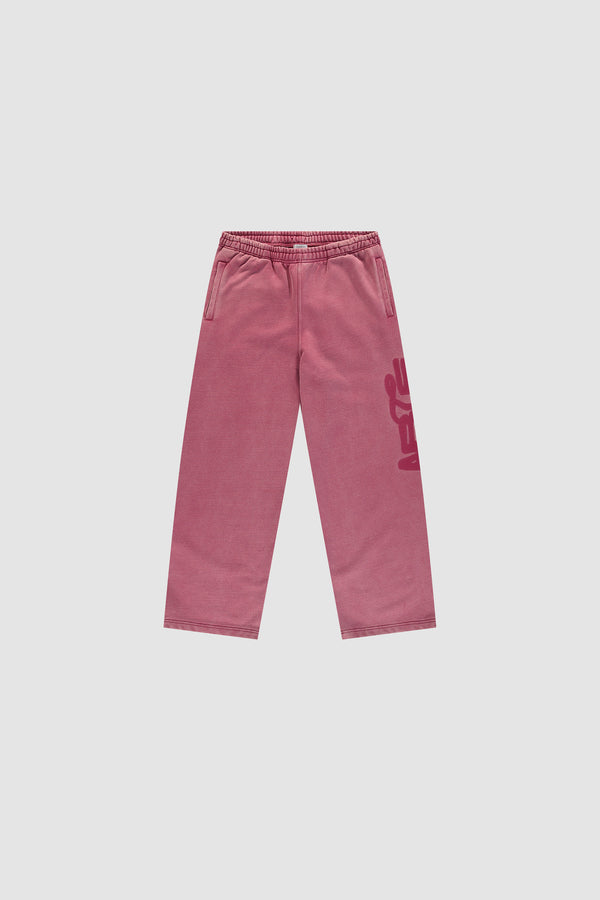 Sunfade Stencil Ease Sweatpants in Red, Front view