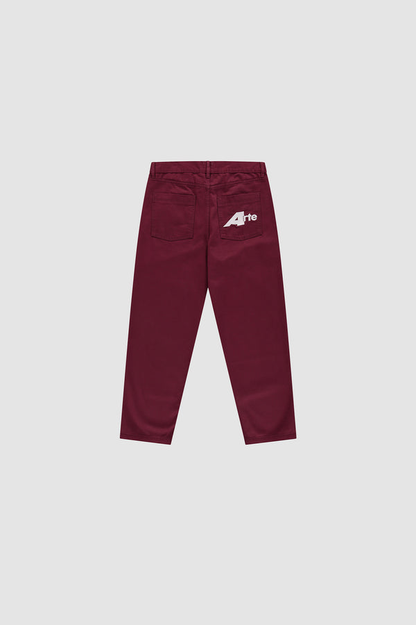 Big A Uniform Pants in Bordeaux, Front view
