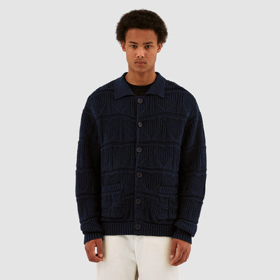 Cardigan en crochet Kyle - Marine