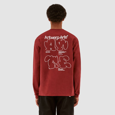 Lee Back Tag Longsleeve - Bordeaux