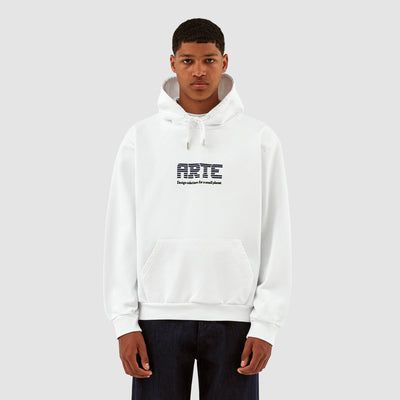 Sweat à capuche Harris Patch Logo - Blanc