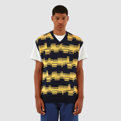Karl Tertis Knit - Navy/Yellow