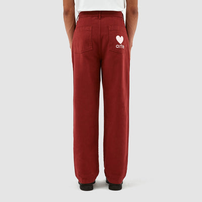 Porter Heart Pocket Pants - Bordeaux