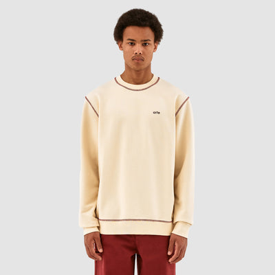 Clark Contrast Crewneck - Cream