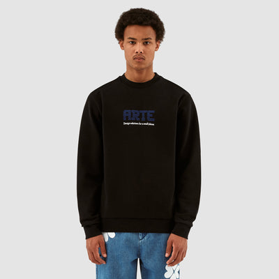 Clarck Block Logo Crewneck - Black