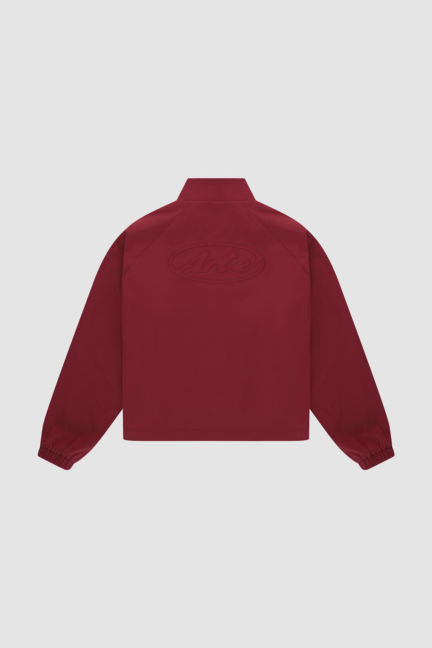 Branded Trackjacket in Bordeaux, back view