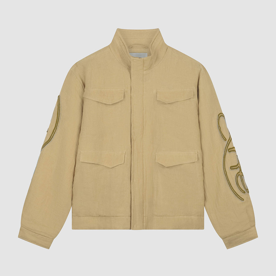 Swirl Utility Jacket - Brown