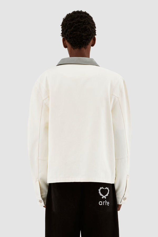 John Contrast Jacket - Cream/Grey