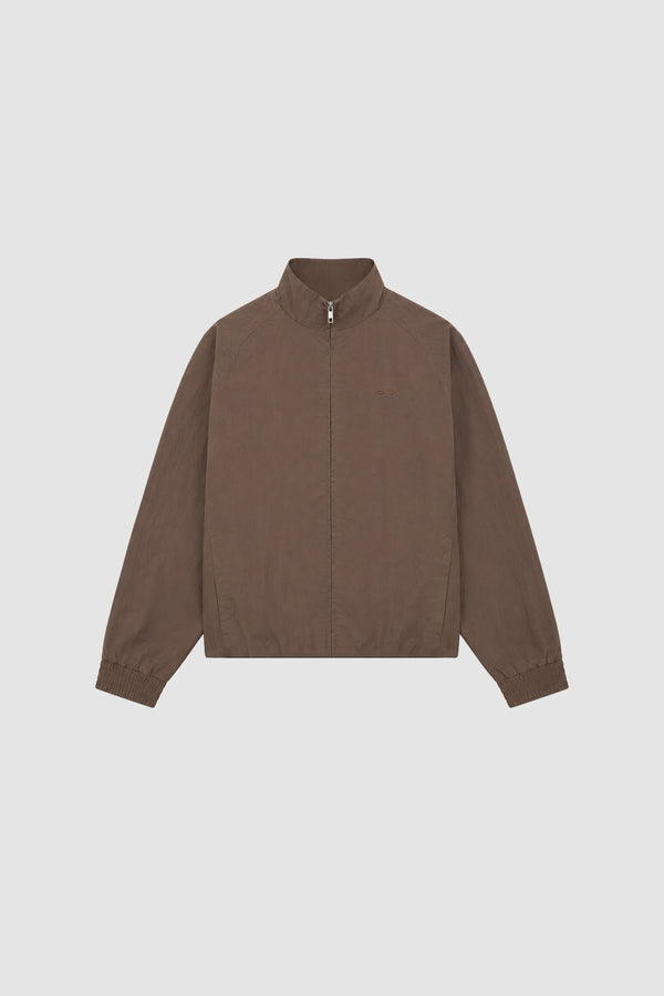 Uniform Track Jacket in Brown, Front view