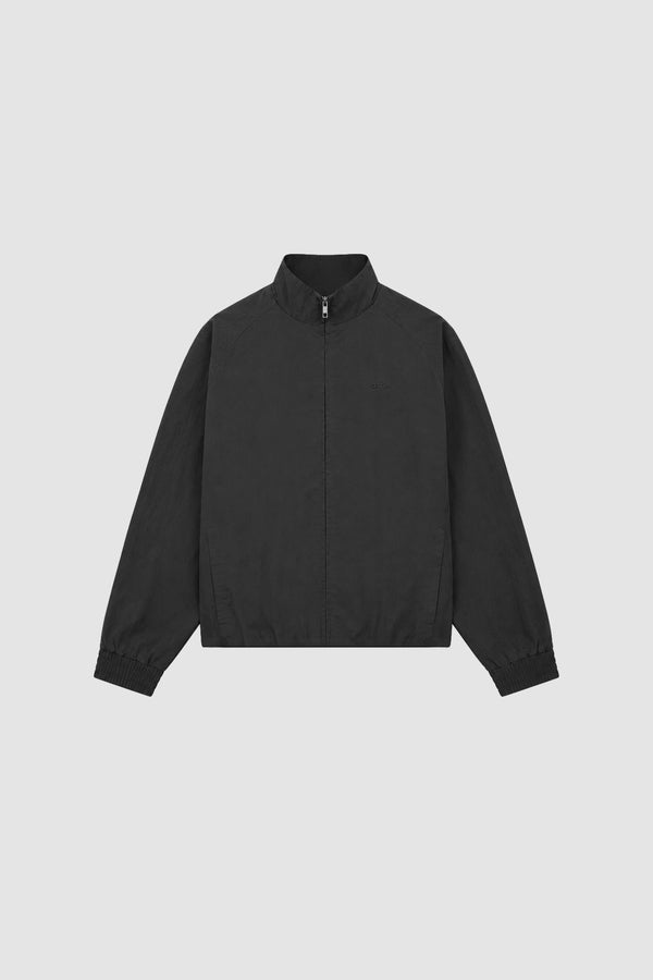 Uniform Track Jacket in Black, Front view