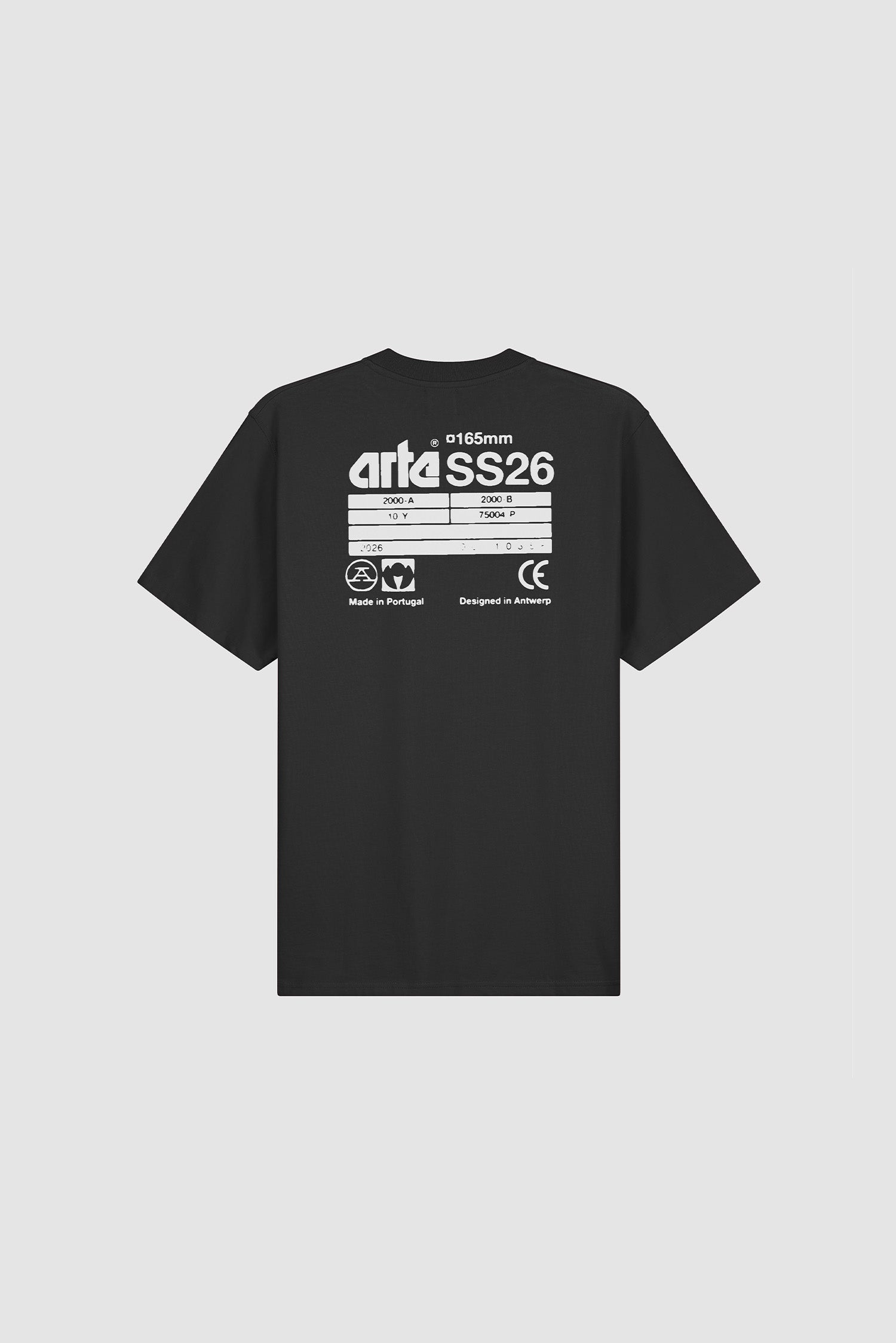 T-shirt SS26 dos noir, vue arrière