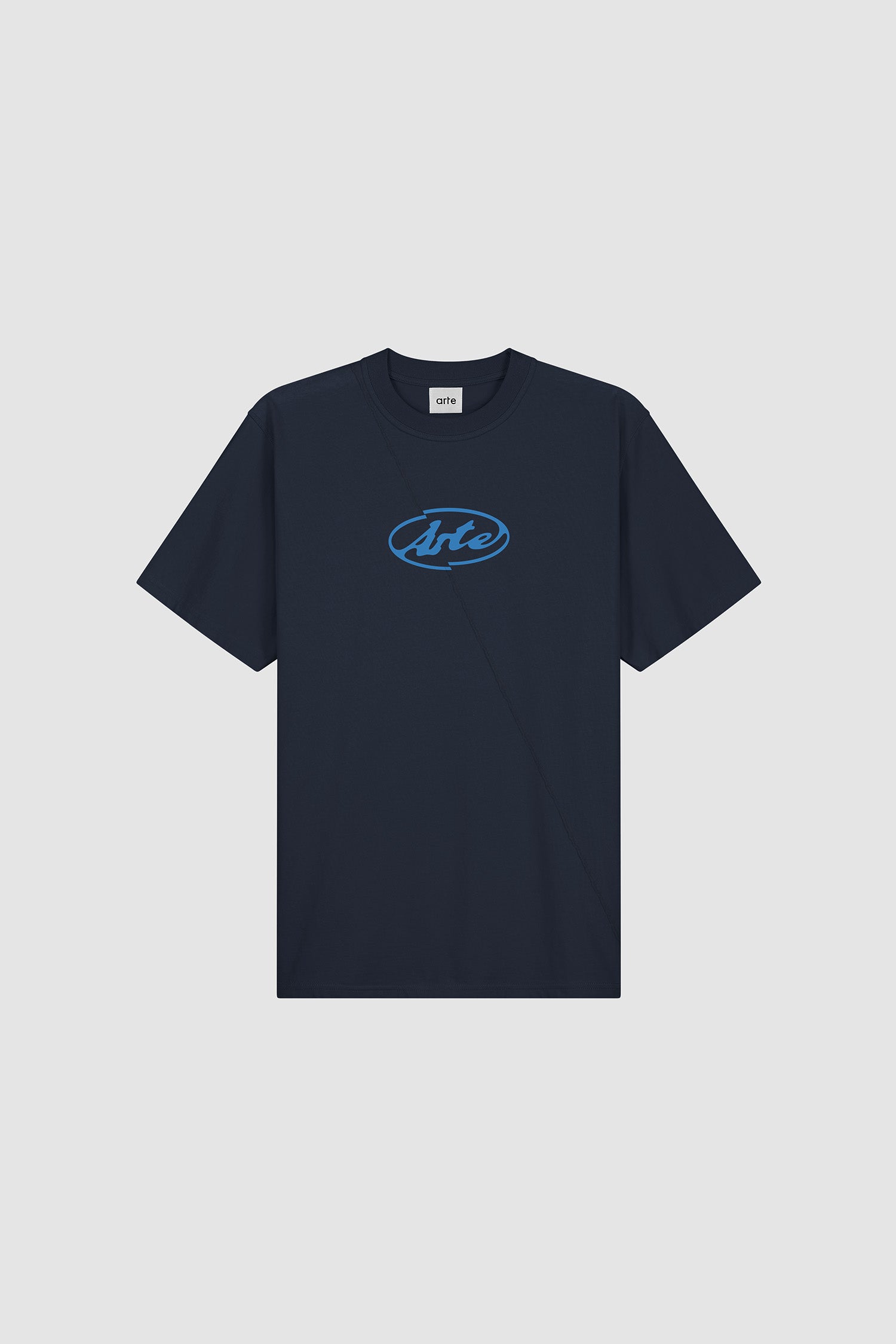 Circle Logo T-shirt in Navy, front view