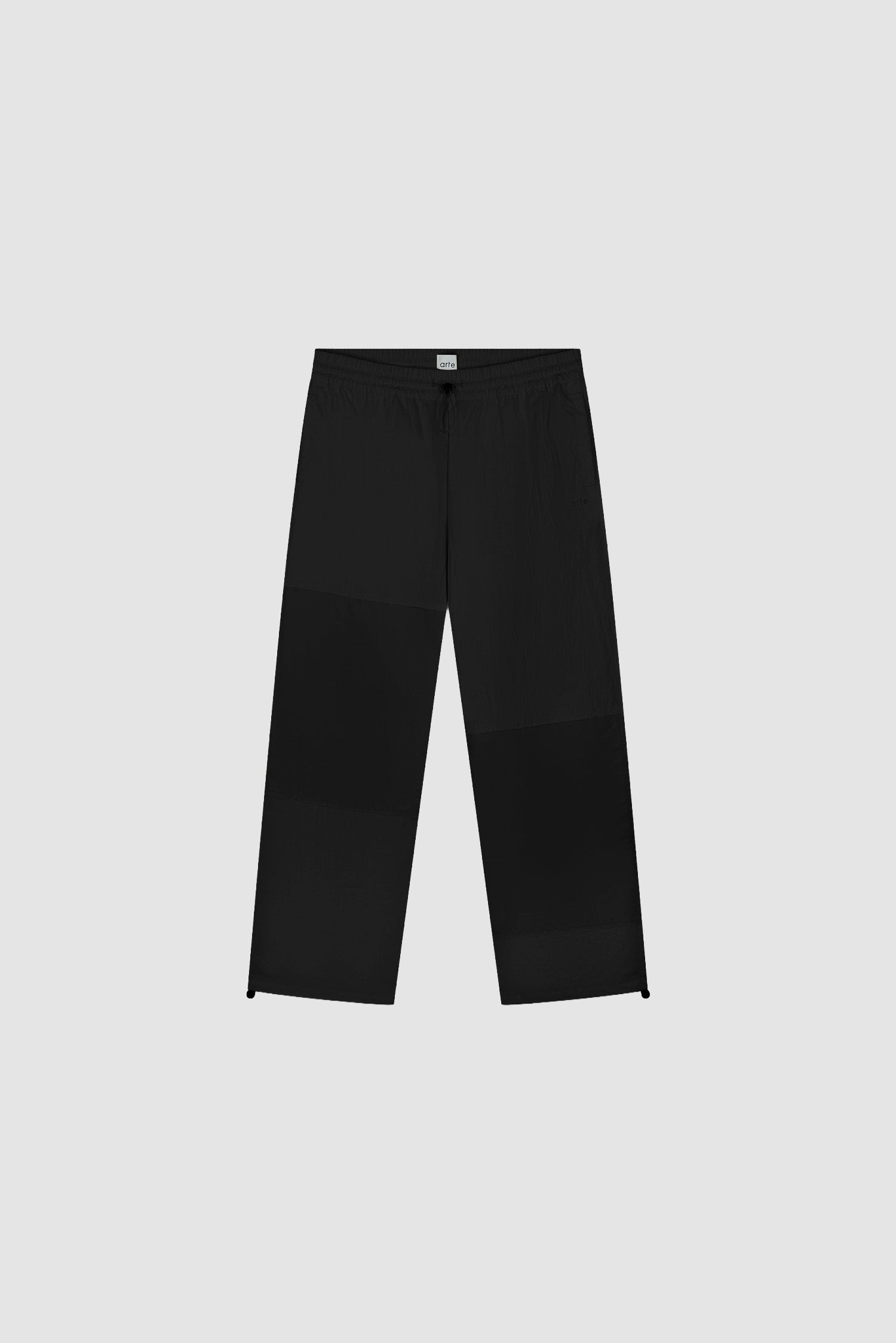 Pantalon de survêtement carré noir, vue de face