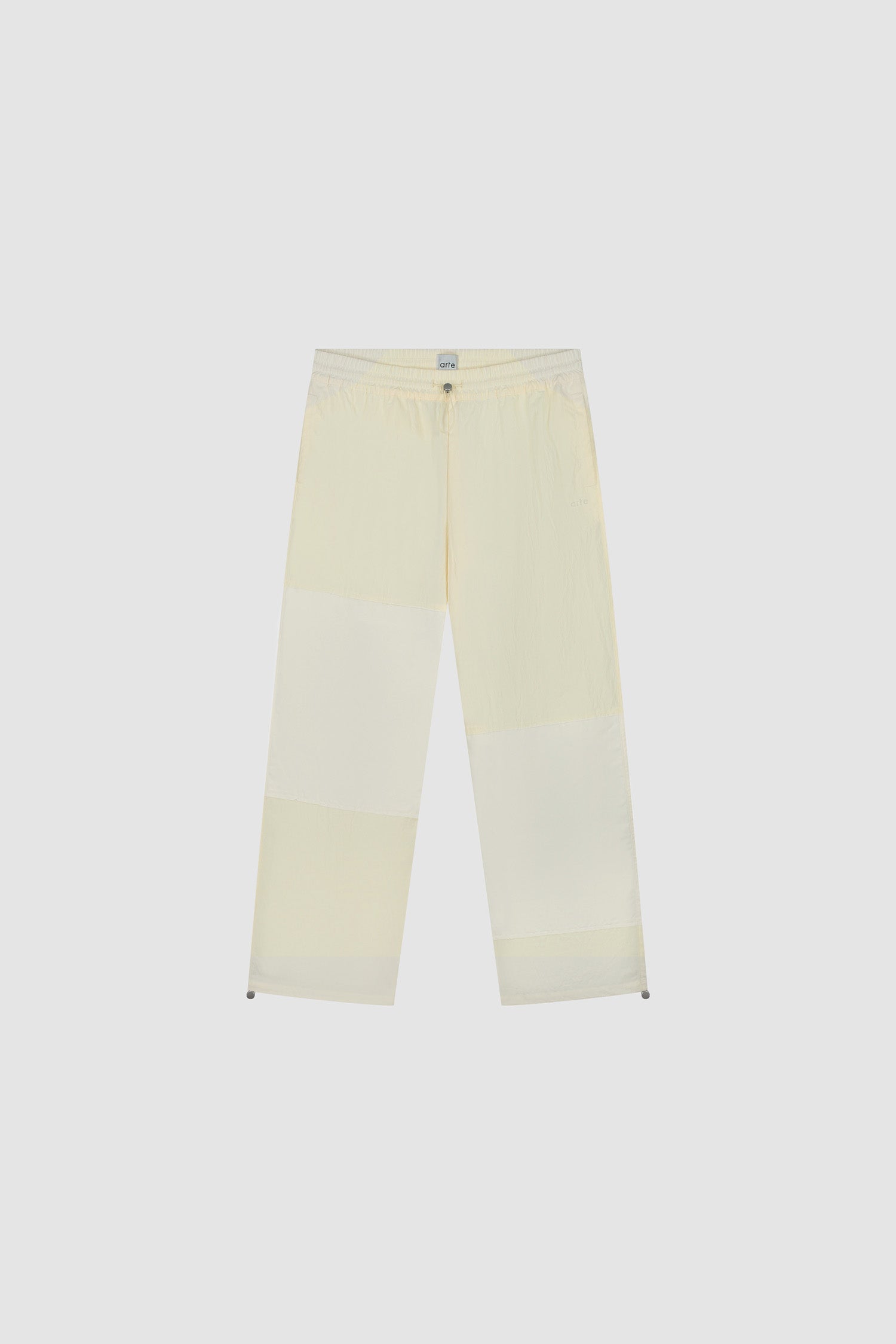 Pantalon de survêtement carré couleur crème