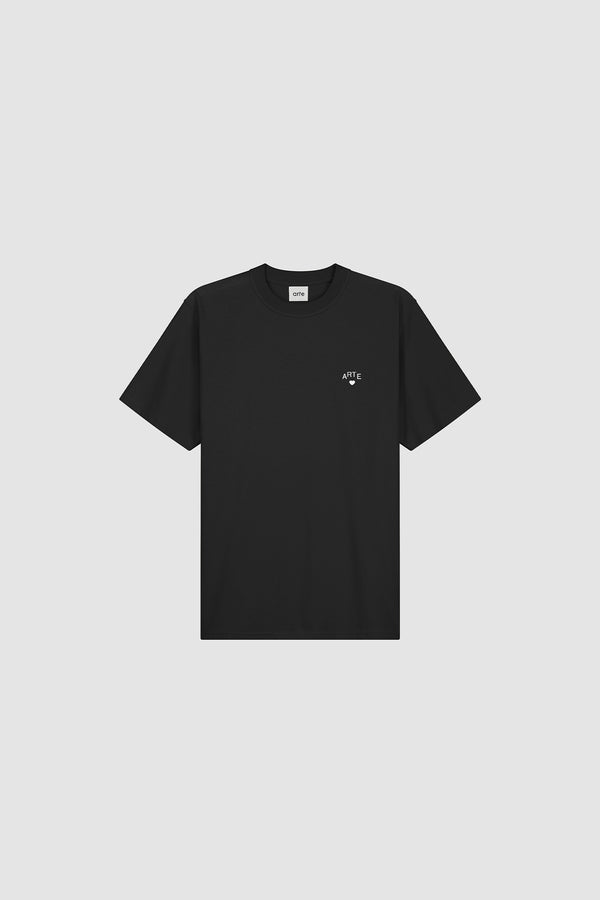 Cor T-shirt in Black, Front view