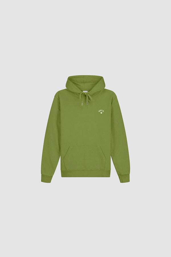 Cor Hoodie in Green, Front view