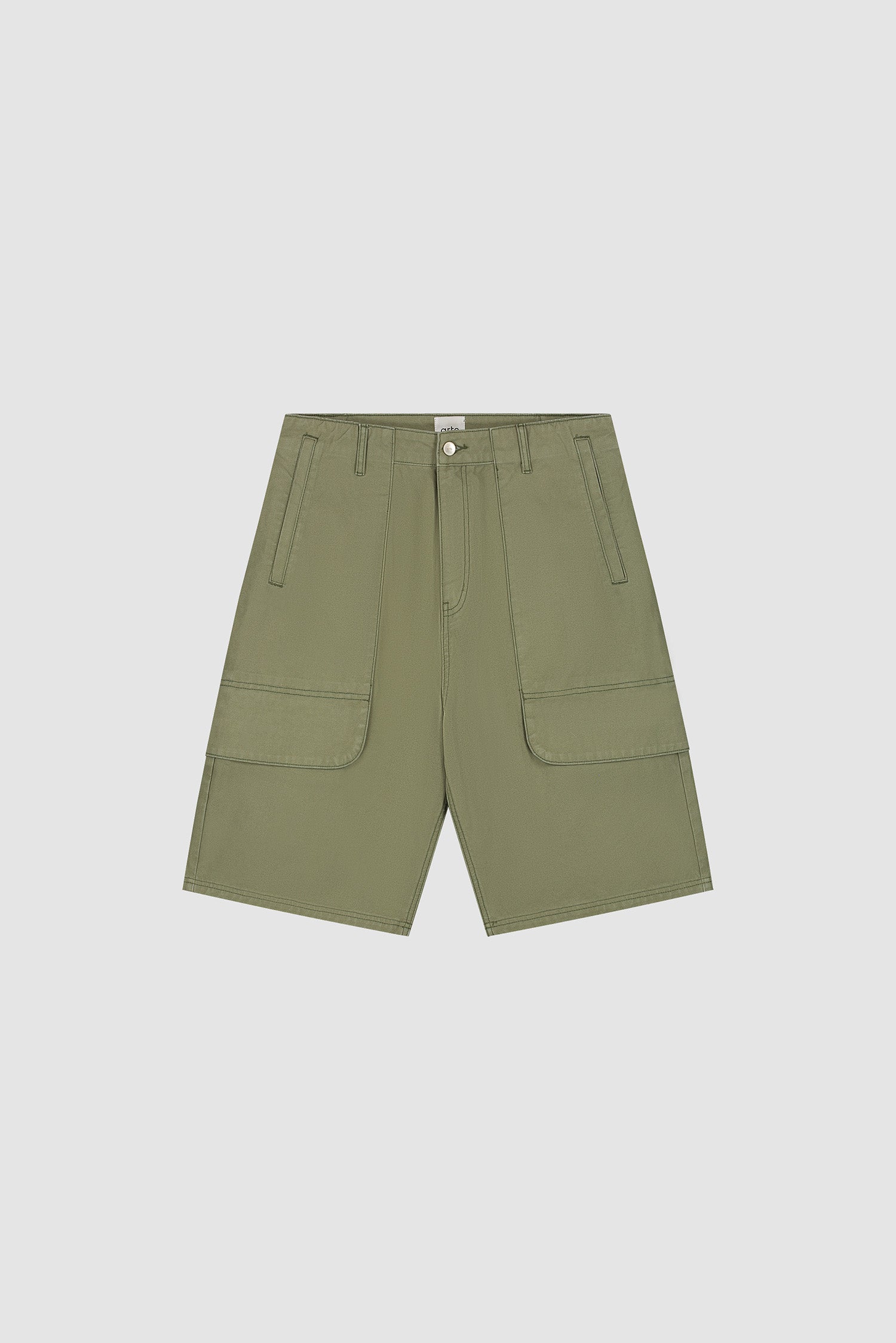 Short cargo en toile vert