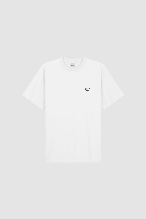 Heart Logo T-shirt in White, front view