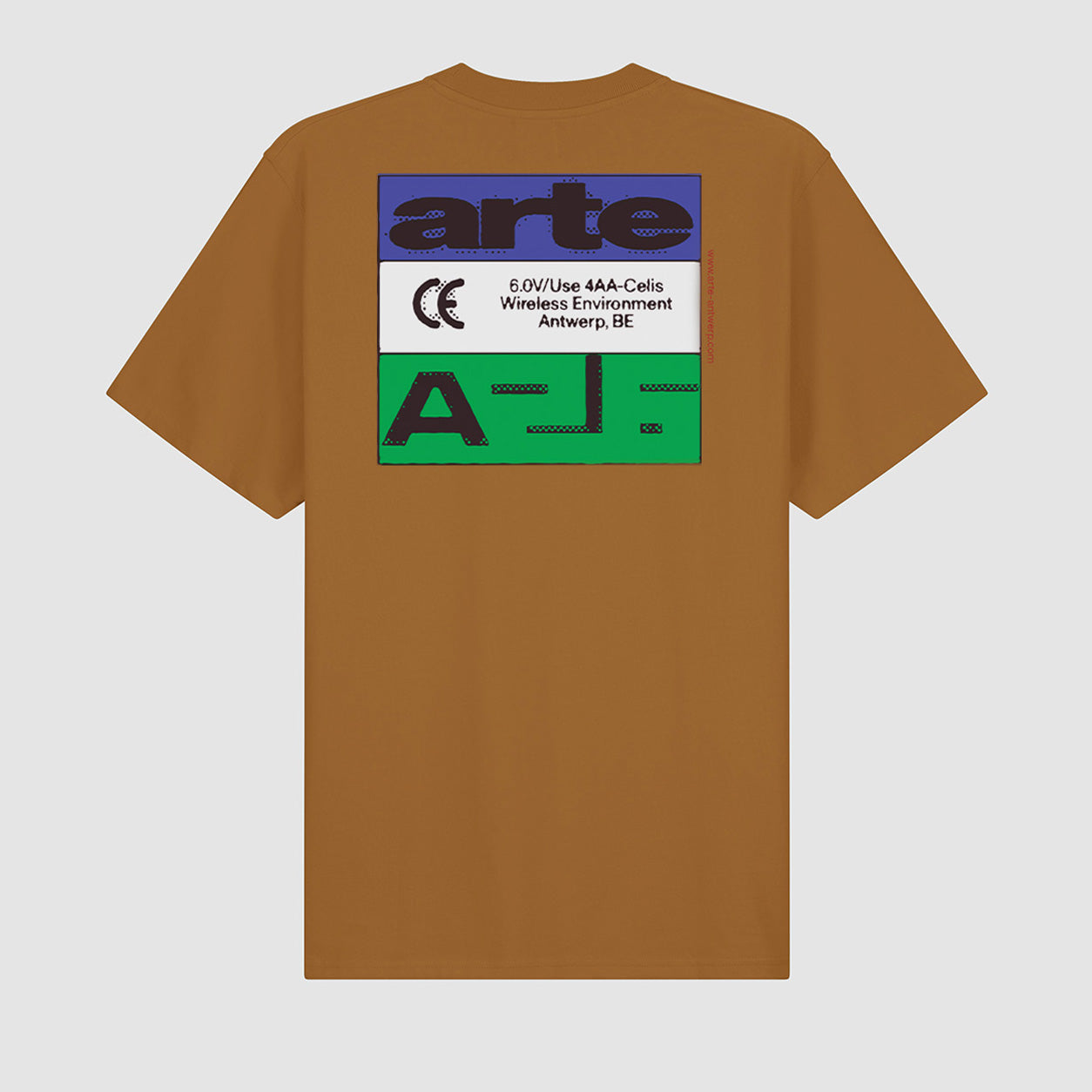Tricolor Serial T-shirt - Brown – Arte Antwerp