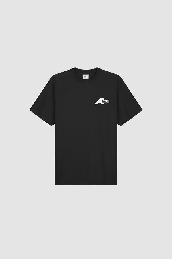 Big A T-shirt in Black, Front view