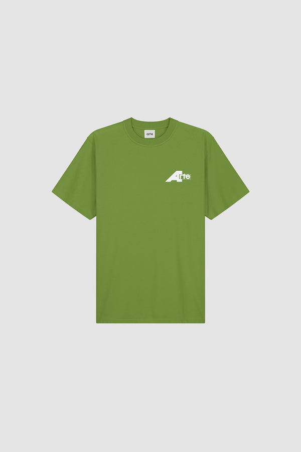 Big A T-shirt in Green, Front view