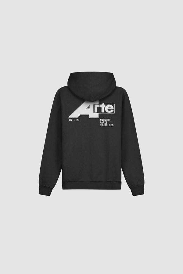 City Hoodie in Black, Front view
