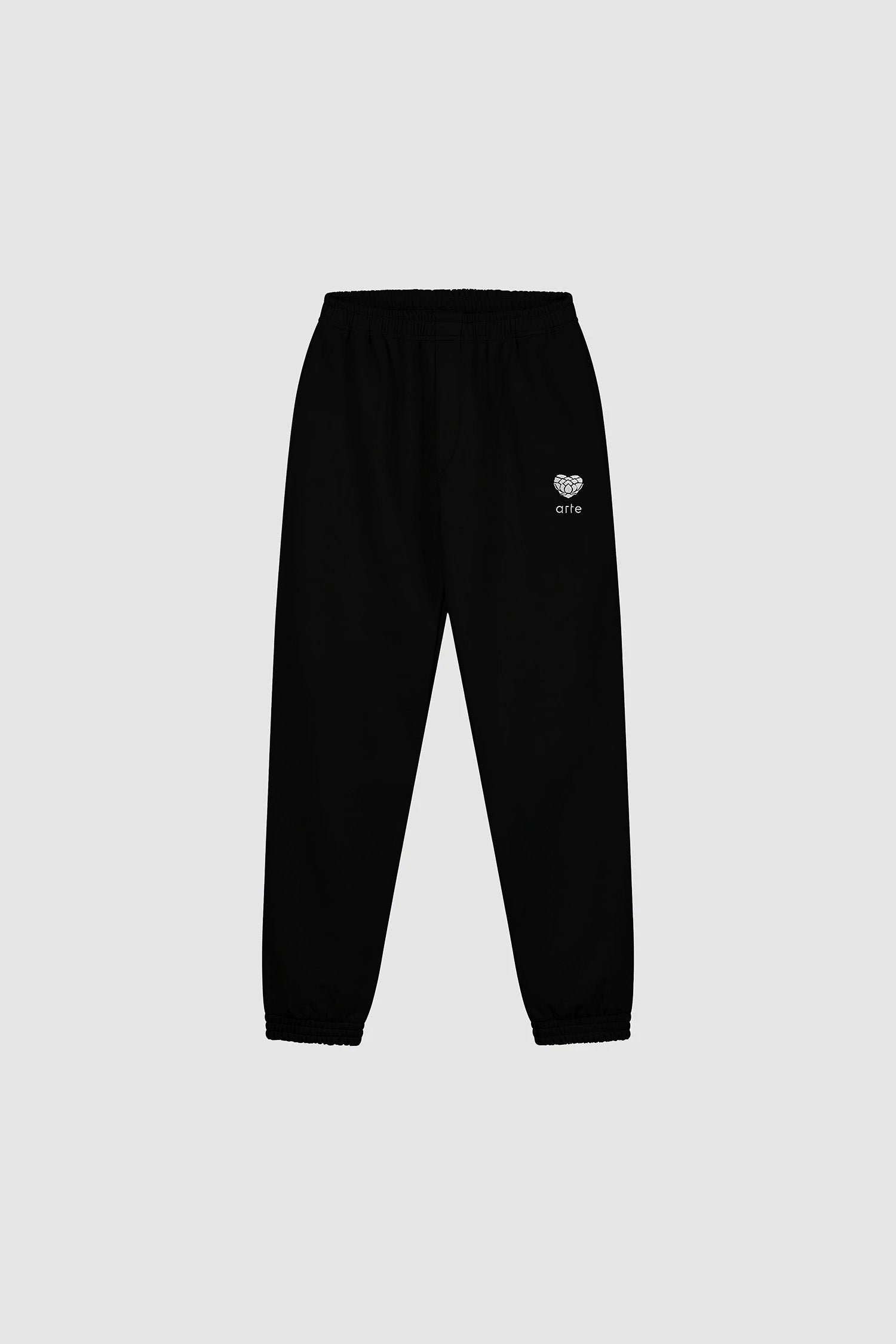 Heart Flower Sweat Pants - Black