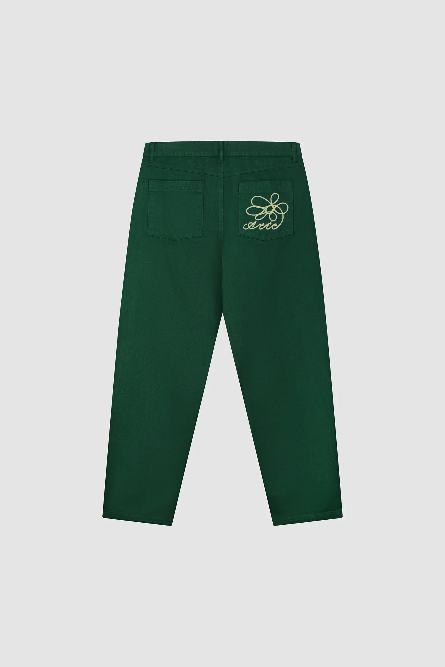Pantalon à poches brodées - Vert