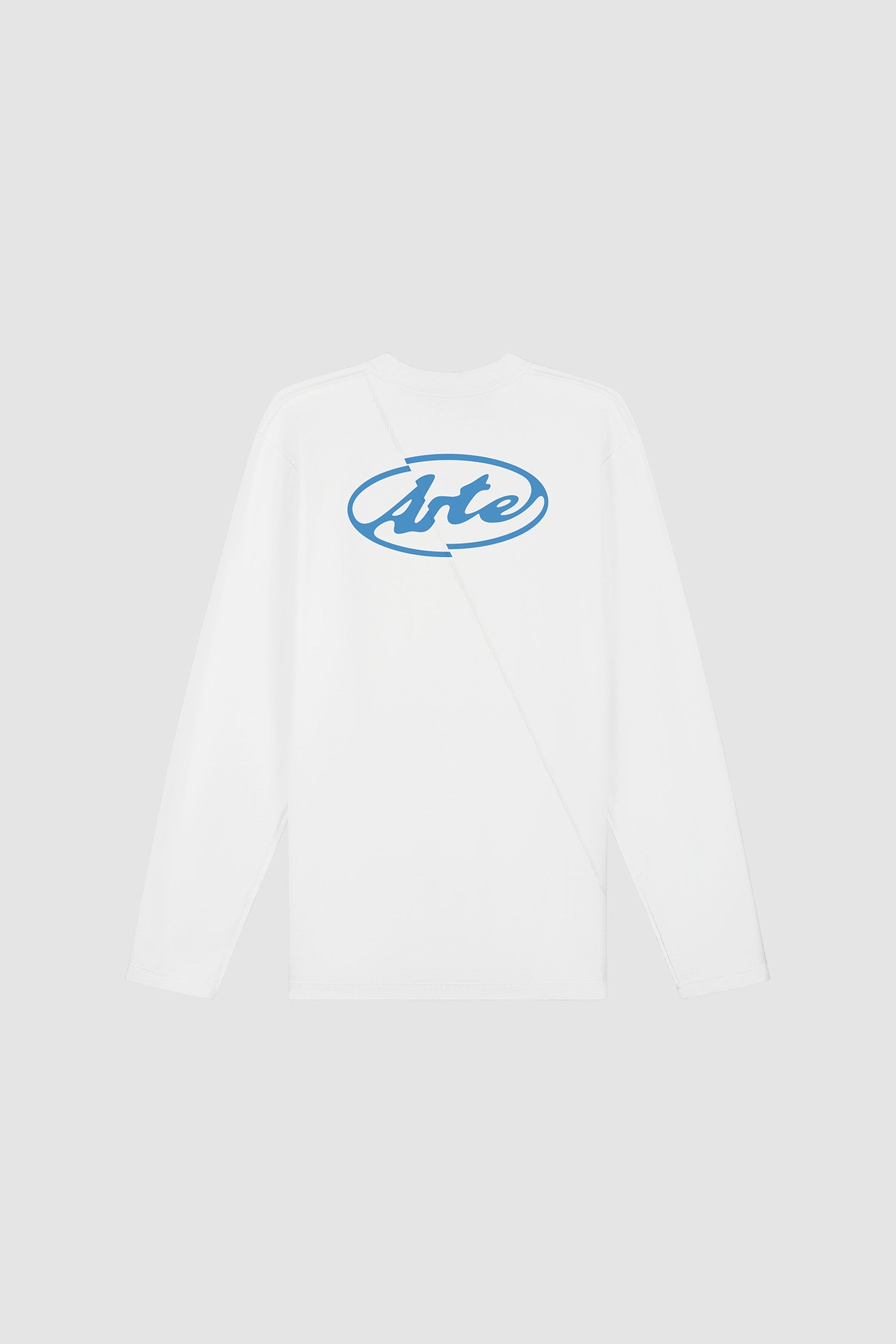 Back Circle Logo Longsleeve in White, front view