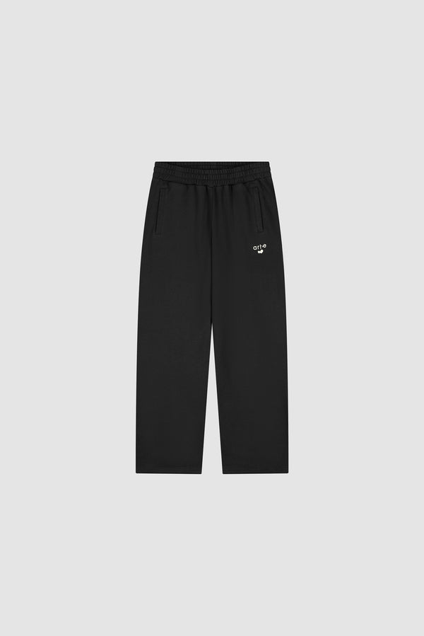 Heart Logo Sweatpants in Black, front view