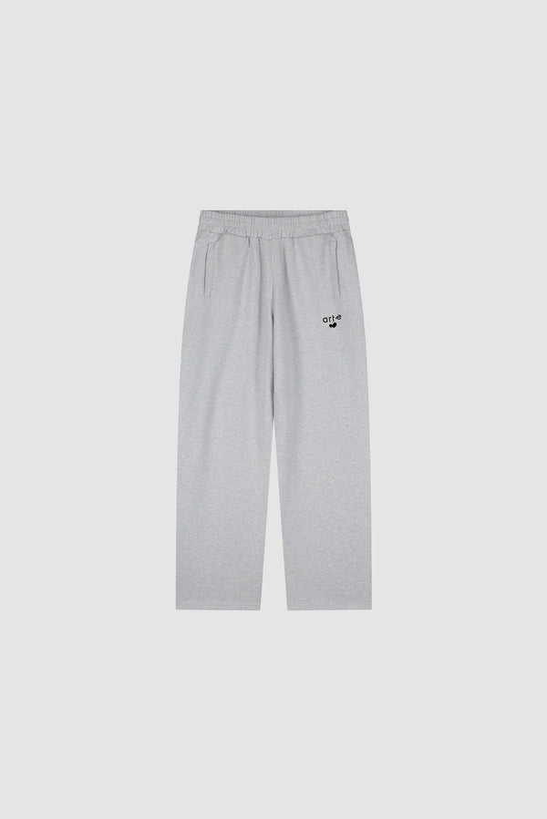 Heart Logo Sweatpants in Grey, front view