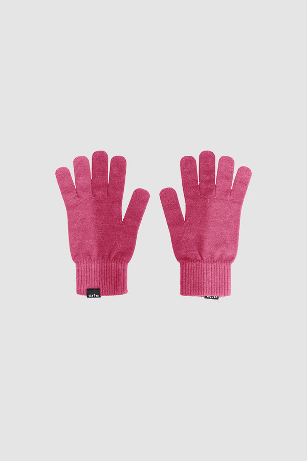Sunfade Knit Gloves in Bordeaux, Front view