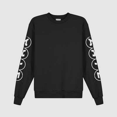 T-shirt à manches courtes et col rond imprimé - Noir