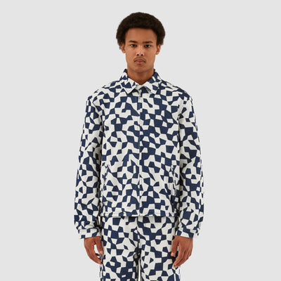 Jackson Abstract Jacket - Navy/White