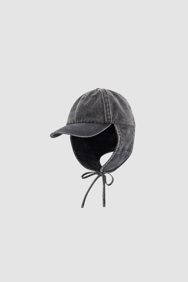 Sunfade Hunter Cap in Black, Side view