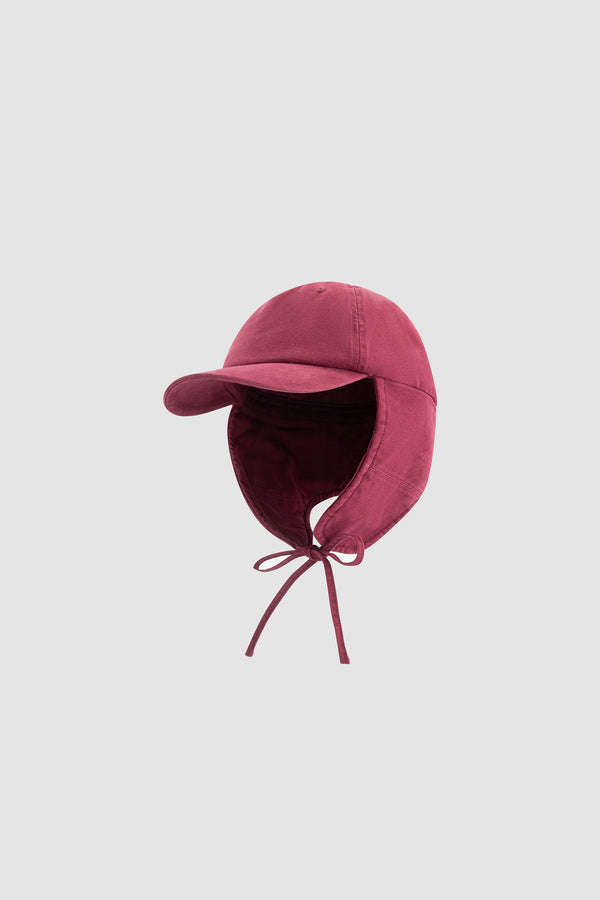 Sunfade Hunter Cap in Bordeaux, Side view