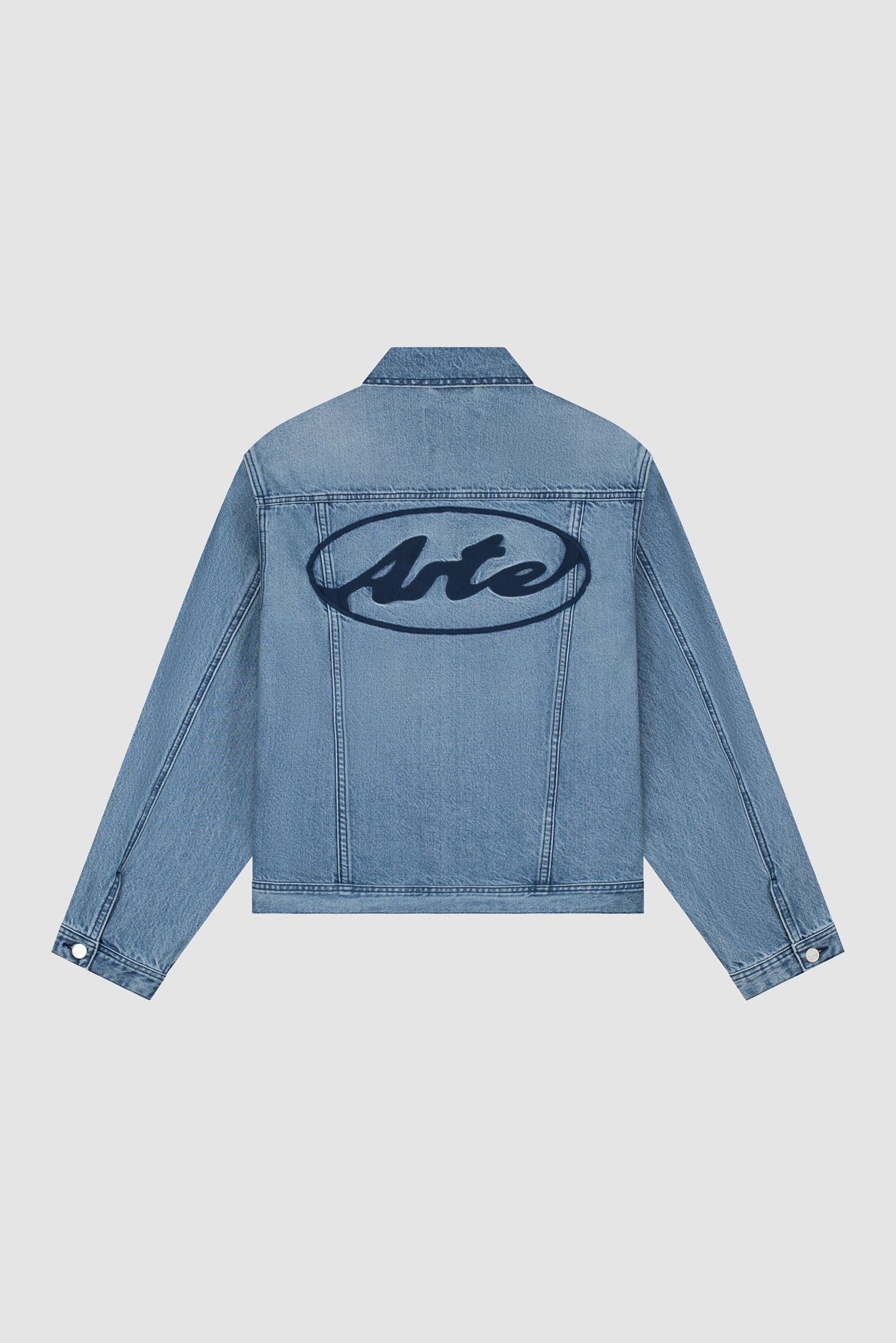 Veste en jean avec logo cercle - Denim Bleach
