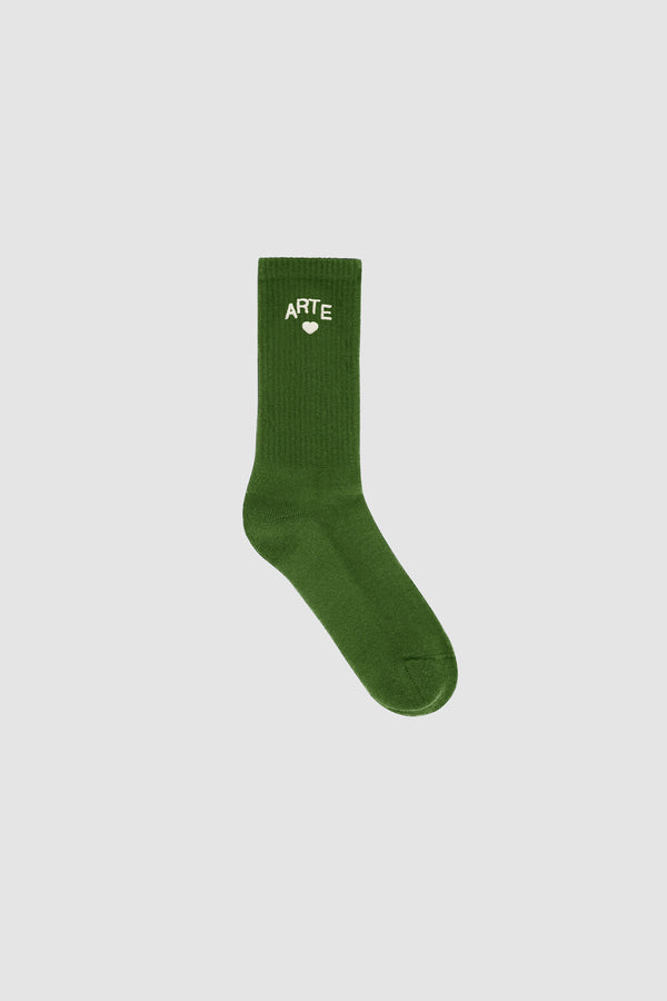 Cor Uniform Socks in Green, Front view