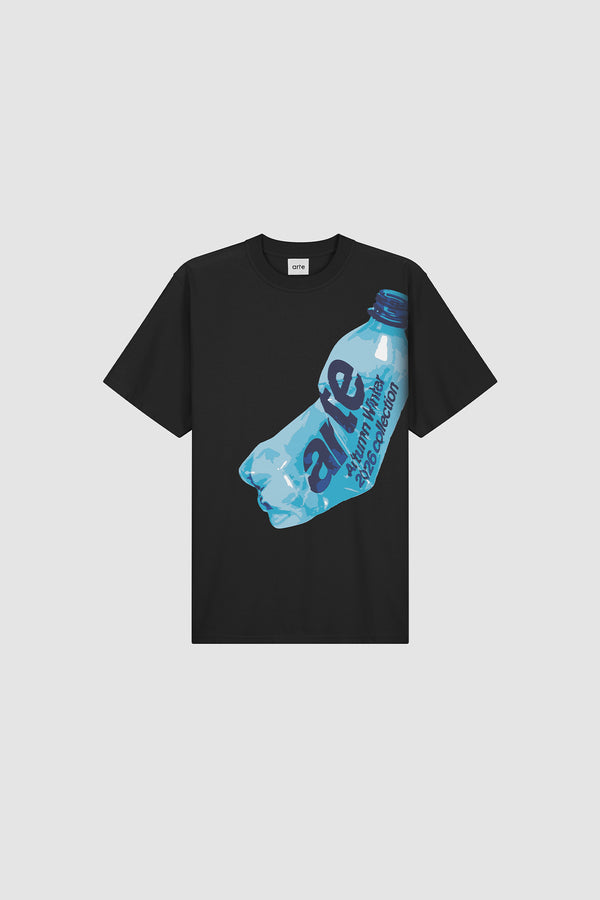 Single Use T-shirt in Black, front view