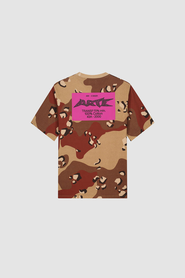 Camo Composition T-shirt in Allover Print, front view