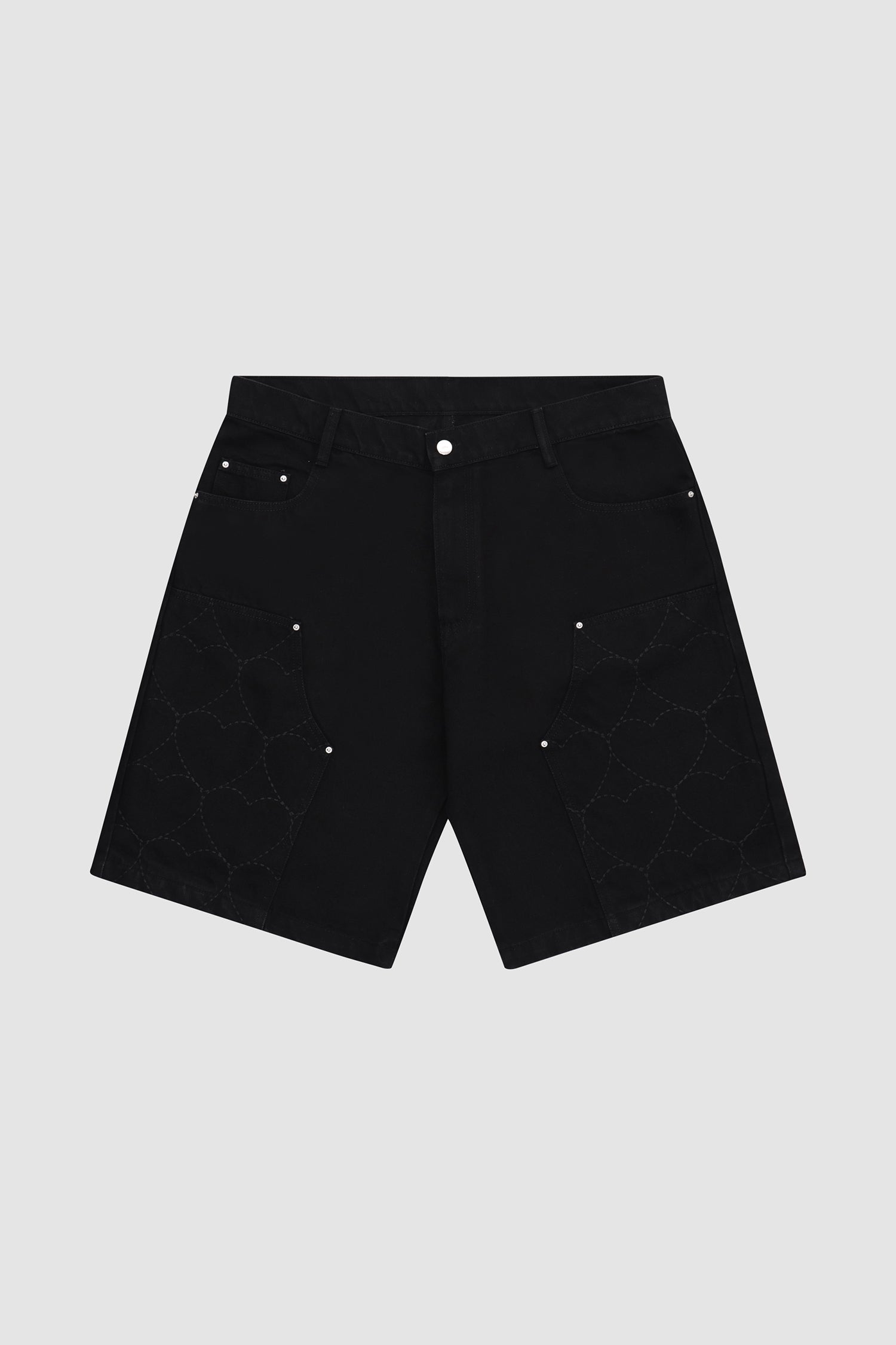 Serena Heart Shorts - Black