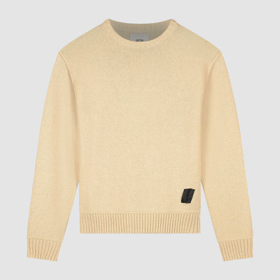 Tricot à étiquette réversible - Crème