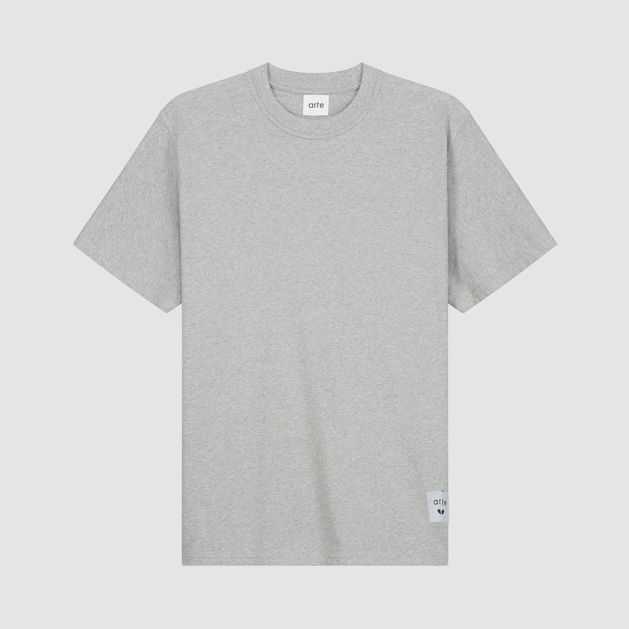 T-shirt à étiquette réversible - Gris