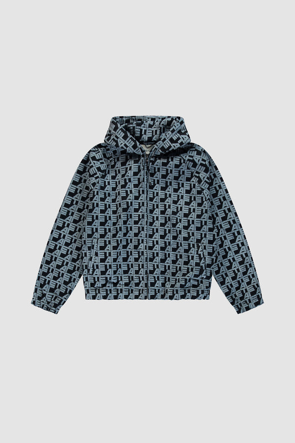 Allover Square Denim Jacket in Denim, Front view